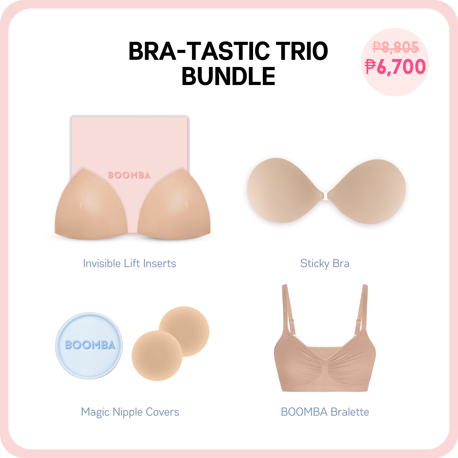 Bra-tastic Trio Bundle (Invisible Lift Inserts)
