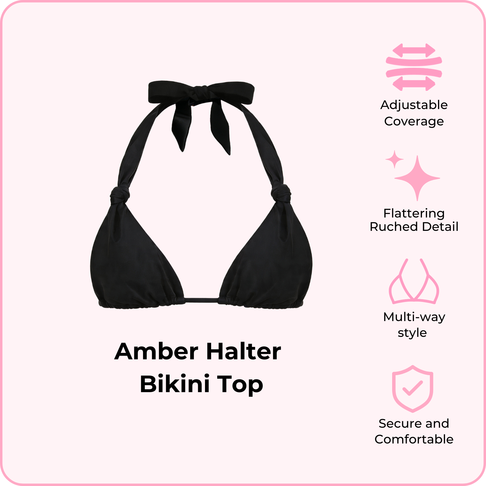 Amber Halter Bikini Top